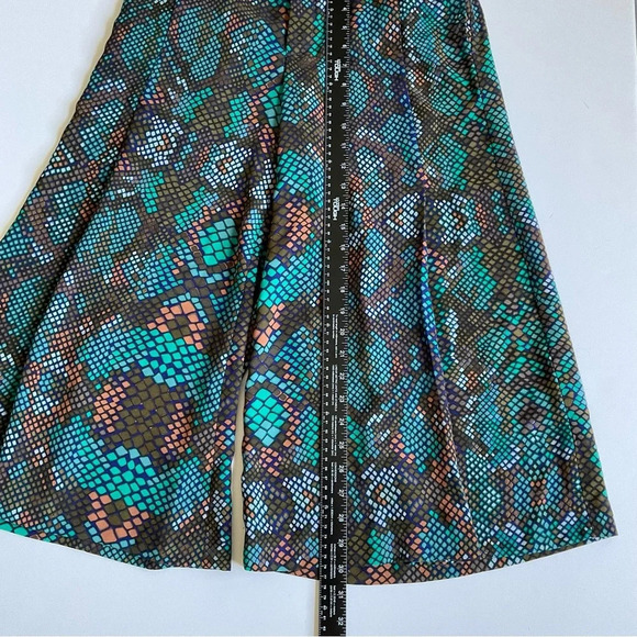 Anthropologie The Essential Culotte Sz 0 Wide Leg Cropped Snake Print Boho Retro - Picture 10 of 13